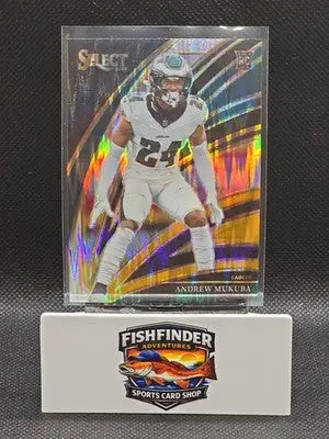 2025 Select Club Level-Black & Gold Prizm Shock Andrew Mukuba #291 Eagles - Football Card Single