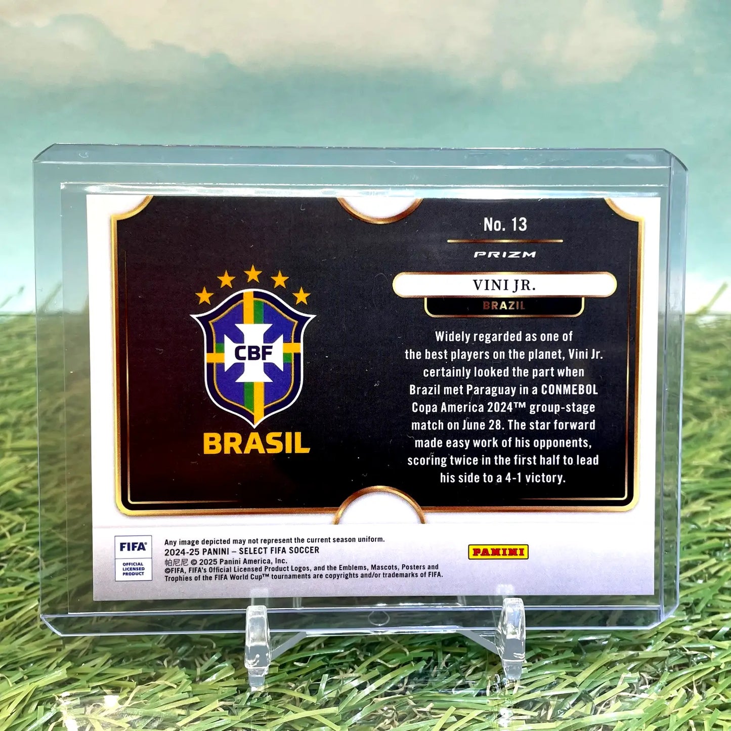 2025 Select FIFA Vini Jr. Snapshots Insert Brazil Silver Prizm - Soccer Card Single