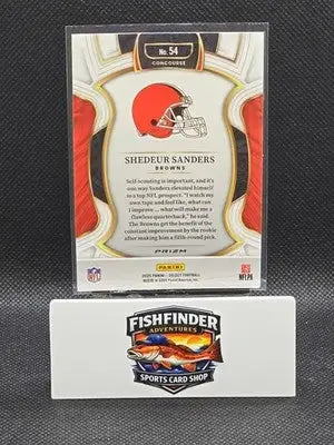 2025 Select Orange & Black Shock Prizm Shedeur Sanders (RC) Cleveland Browns #54 - Football Card Single