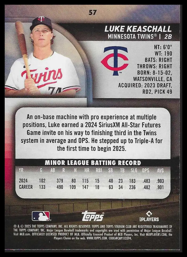 2025 Stadium Club #142 Caleb Durbin Rookie - Baseball Card Single