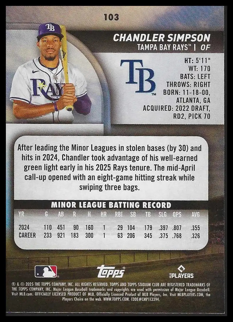 2025 Stadium Club #186 David Festa Rookie - Baseball Card Single