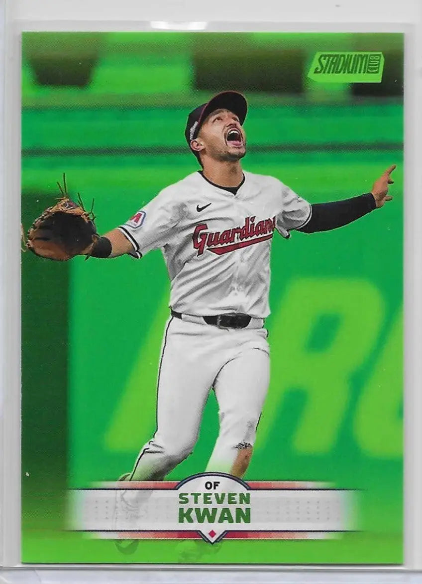 2025 Stadium Club #56 Steven Kwan Lime Green Foil. C-73 - Baseball Card Single