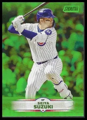 2025 Stadium Club #63 Seiya Suzuki Lime Green Chicago Cubs