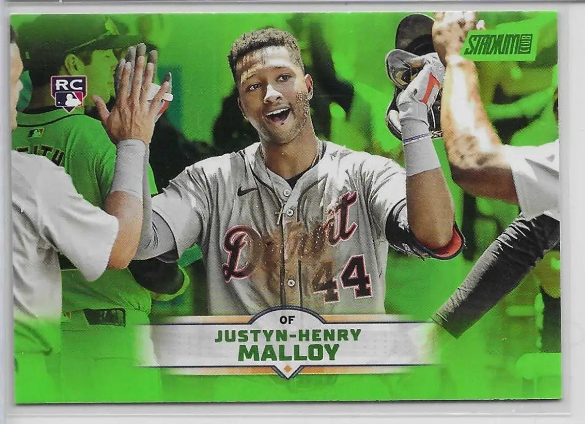 2025 Stadium Club #64 Justyn-Henry Malloy Lime Green Foil. C-72 - Baseball Card Single
