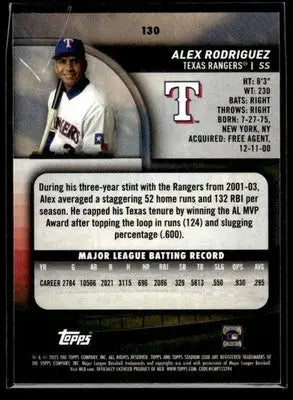 2025 Stadium Club Alex Rodriguez #130 Red Foil Texas Rangers - Baseball Card Single