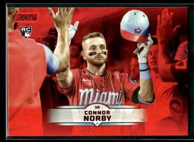 2025 Stadium Club Connor Norby #149 Red Foil RC Miami Marlins - Baseball Card Single