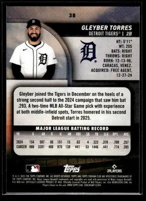 2025 Stadium Club Gleyber Torres #38 Detroit Tigers - Baseball Card Single