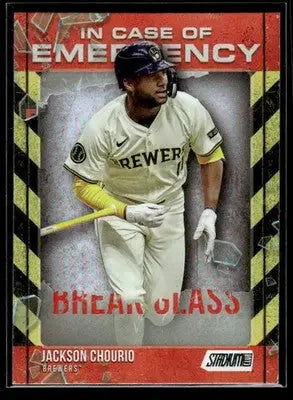 2025 Stadium Club Jackson Chourio #ICE-3 In Case of Emergency Milwaukee Brewers - Baseball Card Single
