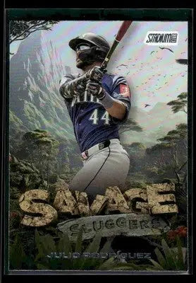 2025 Stadium Club Julio Rodríguez #SS-1 Savage Sluggers Seattle Mariners - Baseball Card Single