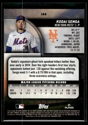 2025 Stadium Club Kodai Senga #144 New York Mets - Baseball Card Single