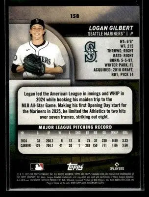 2025 Stadium Club Logan Gilbert #158 Seattle Mariners - Baseball Card Single