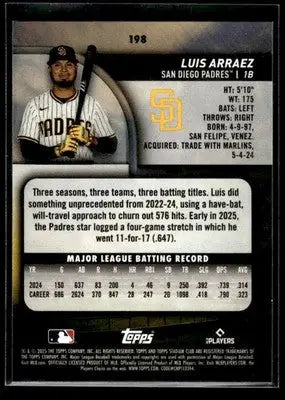 2025 Stadium Club Luis Arraez #198 San Diego Padres