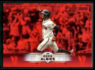 2025 Stadium Club Ozzie Albies #40 Red Foil Atlanta Braves - Baseball Card Single