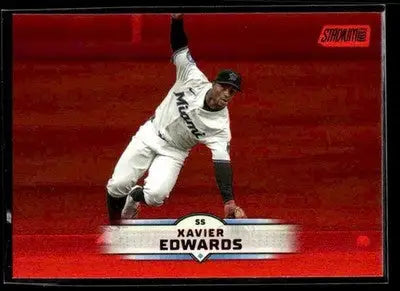2025 Stadium Club Xavier Edwards #107 Red Foil Miami Marlins - Baseball Card Single