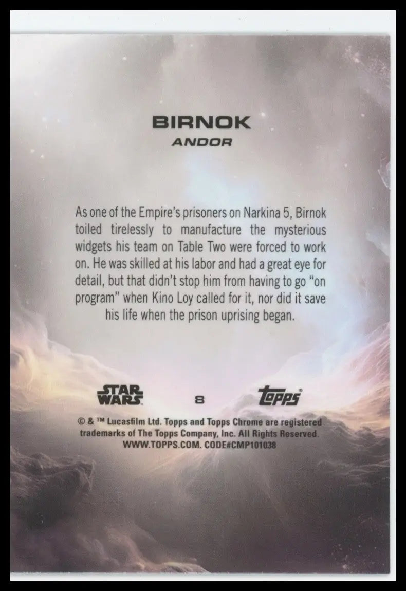 2025 Star Wars Topps Chrome Birnok Debut #8 Andor