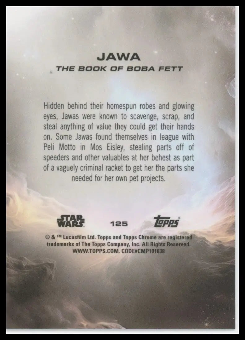 2025 Star Wars Topps Chrome Jawa #125 Book of Boba Fett