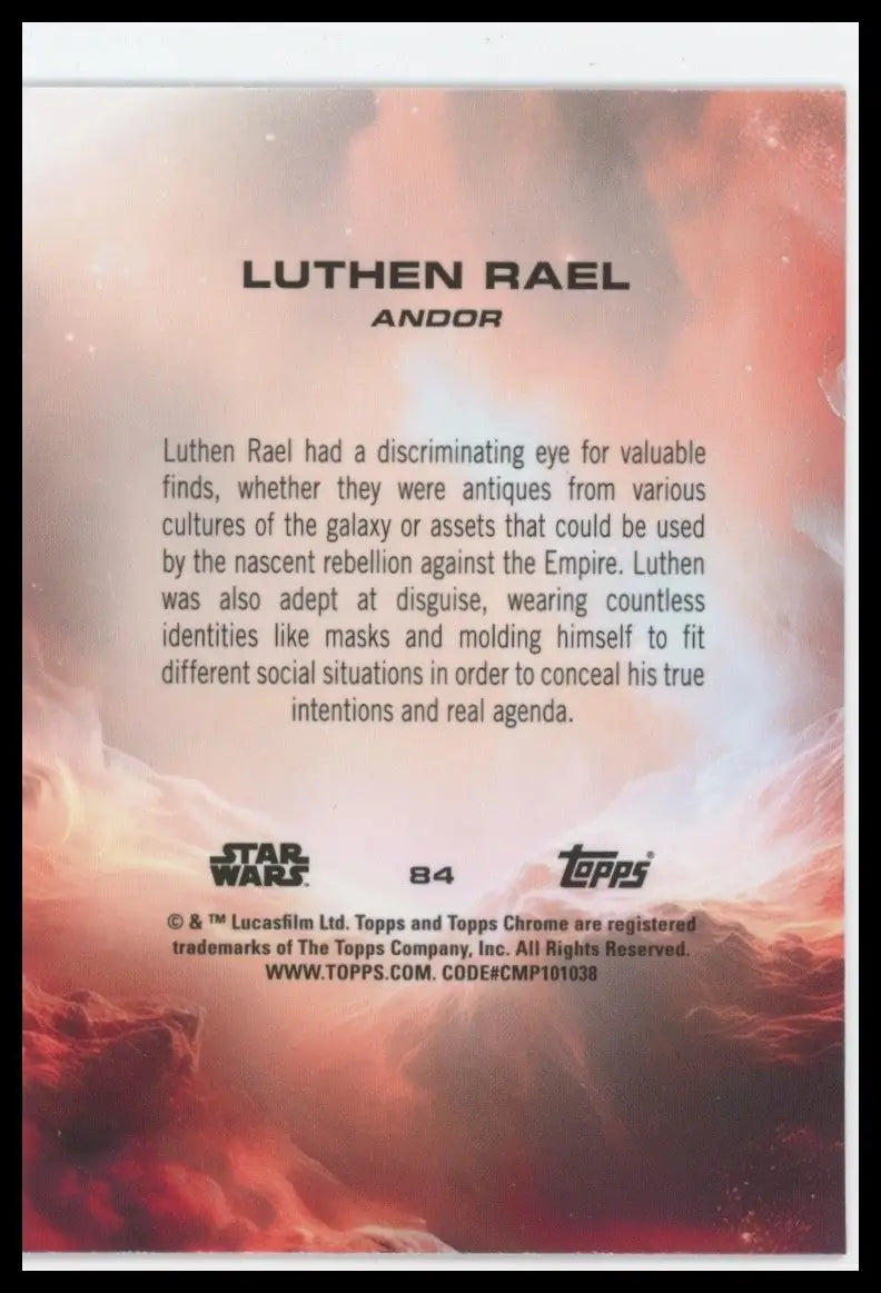 2025 Star Wars Topps Chrome Luthen Rael #84 Andor