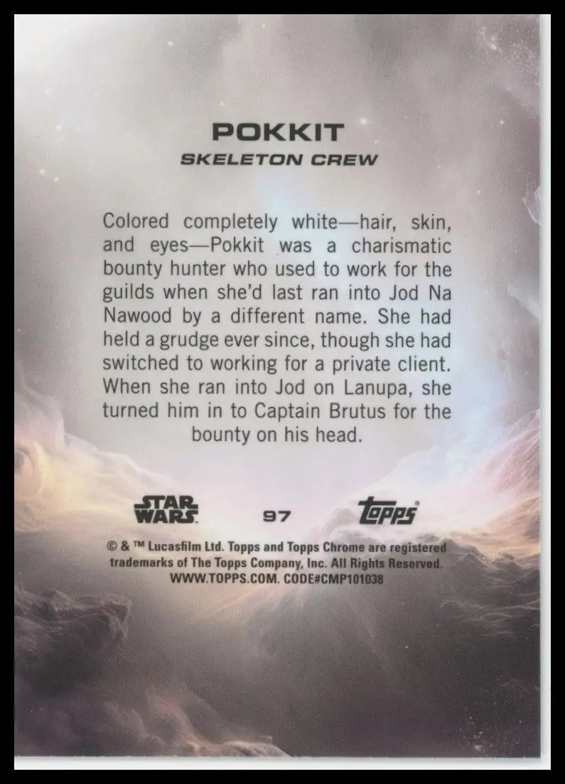 2025 Star Wars Topps Chrome Pokkit Debut #97 Skeleton Crew