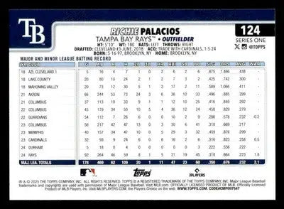 2025 Topps #124 Richie Palacios - Baseball Card Single