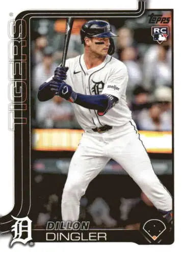 Dillon Dingler rookie Tigers baseball card with original gloss from 2025 Topps #126