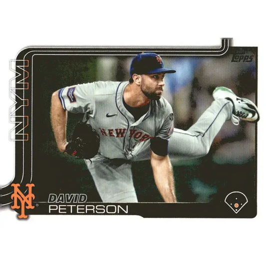 2025 Topps #131 David Peterson NM-MT New York Mets Baseball Card - Baseball Card Single