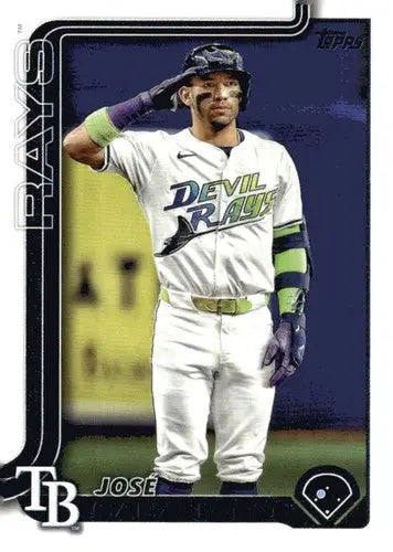 Baseball trading card of Jose Siri in Devil Rays uniform from 2025 Topps #133