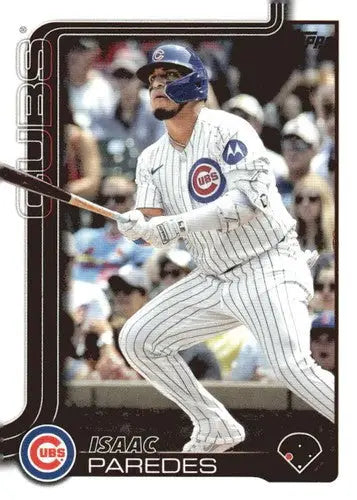Isaac Paredes baseball card in Chicago Cubs uniform with original gloss, NM-MT condition