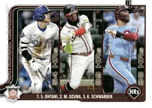 2025 Topps #144 Kyle Schwarber/Marcell Ozuna/Shohei Ohtani NM-MT ID:76955 - Baseball Card Single