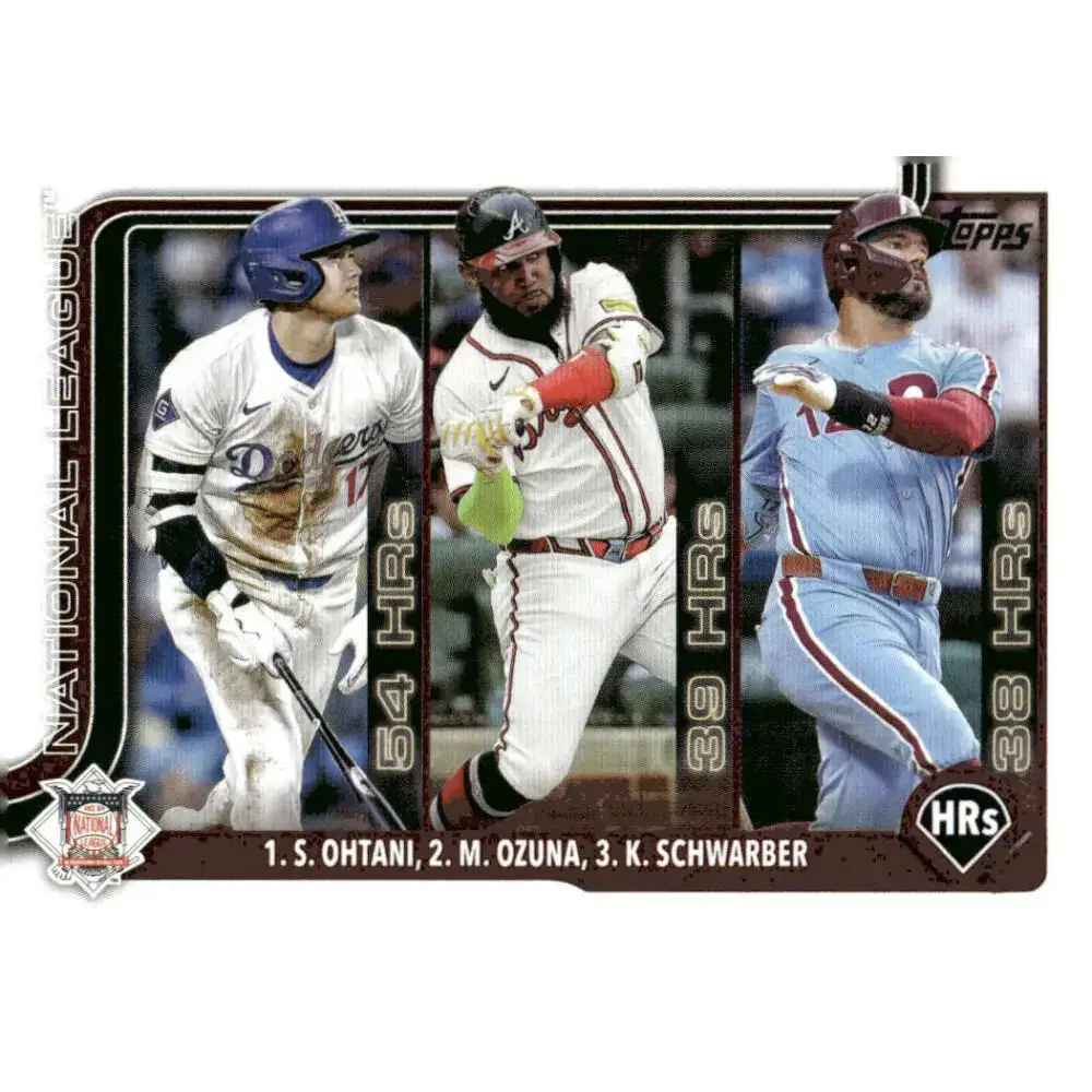 2025 Topps #144 Kyle Schwarber/Marcell Ozuna/Shohei Ohtani NM-MT Atlanta Braves/Los Angeles Dodgers/Philadelphia