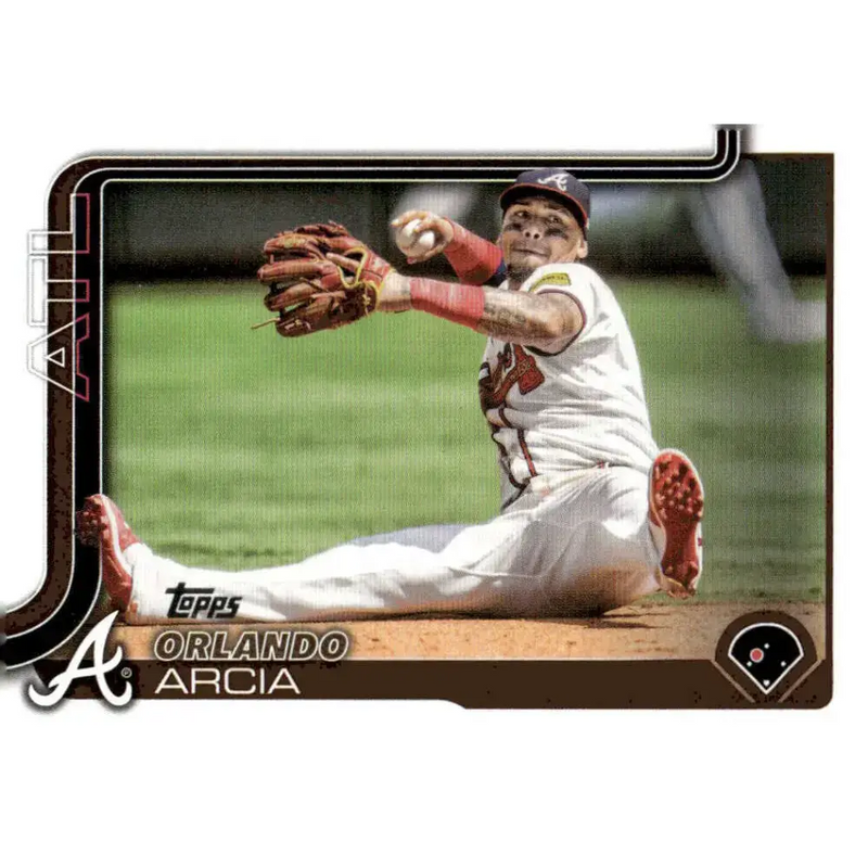 2025 Topps #154 Orlando Arcia NM-MT Atlanta Braves Baseball Card - Baseball Card Single