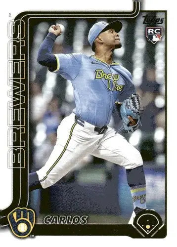 Baseball trading card of Carlos Rodriguez rookie Brewers with original gloss in 2025 Topps
