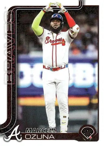 Original gloss baseball trading card featuring Marcell Ozuna NM-MT from Atlanta Braves