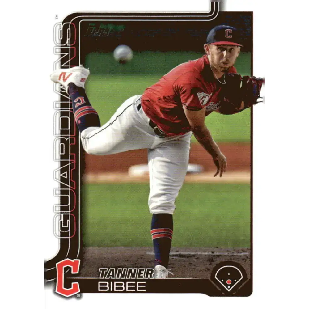 2025 Topps #164 Tanner Bibee NM-MT Cleveland Guardians Baseball Card - Baseball Card Single