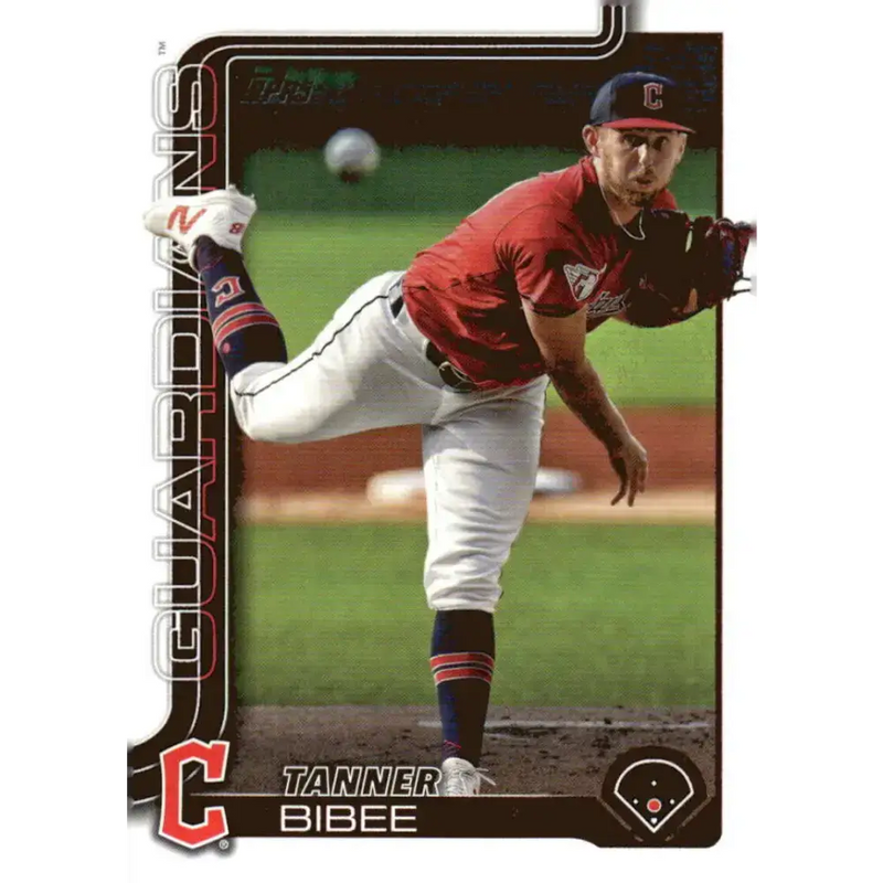 2025 Topps #164 Tanner Bibee NM-MT Cleveland Guardians Baseball Card - Baseball Card Single