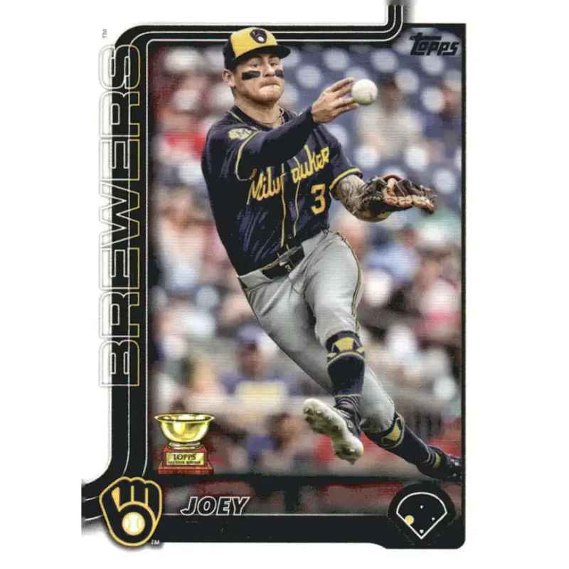 2025 Topps #165 Joey Ortiz NM-MT Milwaukee Brewers Baseball Card - Baseball Card Single