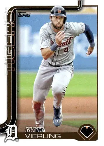 Baseball trading card of Matt Vierling of the Detroit Tigers from 2025 Topps #166 with original gloss