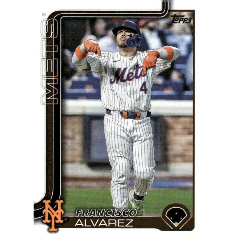 2025 Topps #171 Francisco Alvarez NM-MT New York Mets Baseball Card - Baseball Card Single