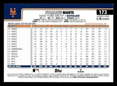 2025 Topps #173 Starling Marte Diamante Foil - Baseball Card Single