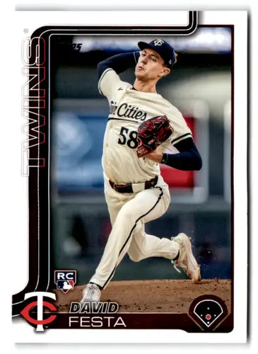 2025 Topps #178 David Festa NM Near Mint RC Rookie Twins ID:77314 - Baseball Card Single