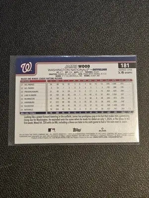 2025 Topps #181 James Wood - Baseball Card Single