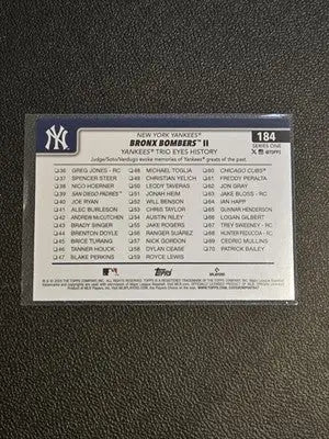 2025 Topps #184 Bronx Bombers II: Yankees Trio Eyes History Pink Holo Foil - Baseball Card Single