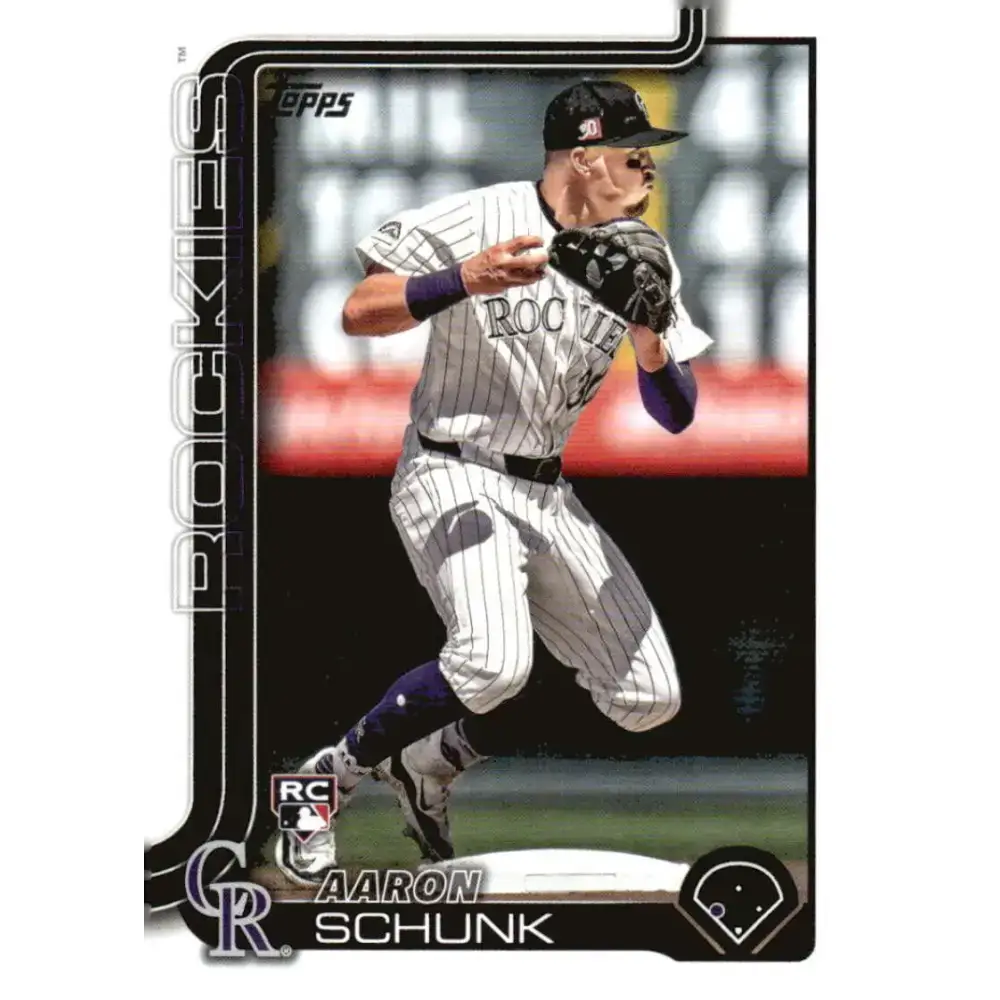 2025 Topps #196 Aaron Schunk NM-MT RC Rookie Colorado Rockies Baseball Card - Baseball Card Single