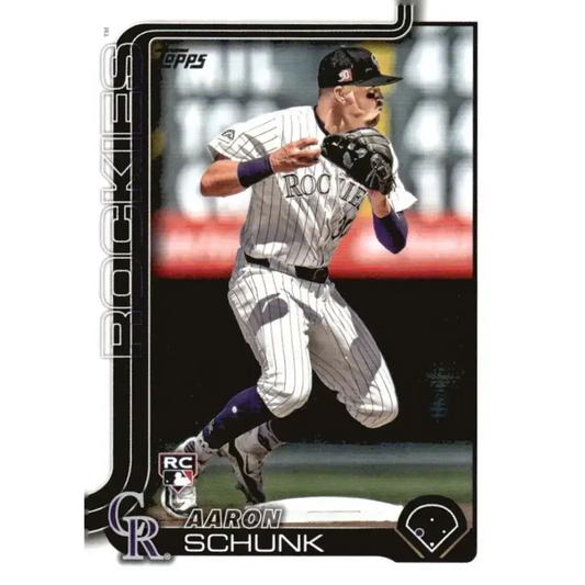 2025 Topps #196 Aaron Schunk NM-MT RC Rookie Colorado Rockies Baseball Card