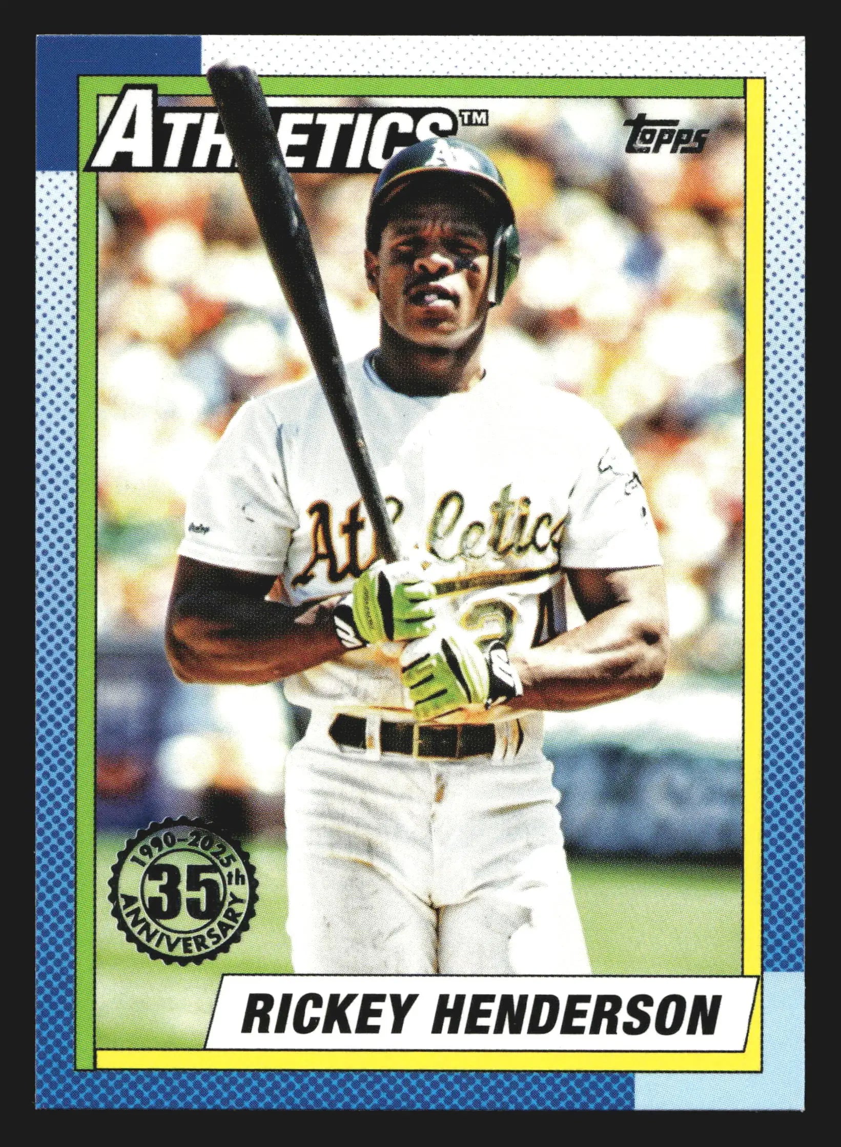 2025 Topps 1990 35th #T90-46 Rickey Henderson Athletics HOF - Baseball Card Single