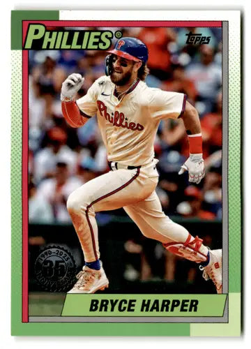 Original gloss Bryce Harper baseball card T90-15 Bryce Harper Phillies collectible image