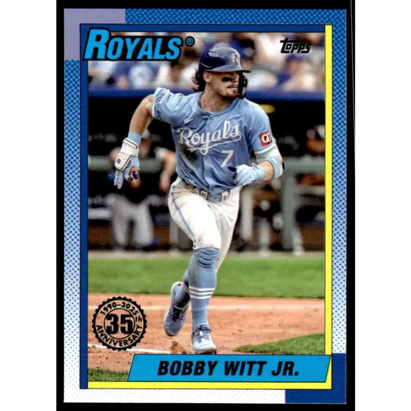 2025 Topps 1990 Baseball #T90-23 Bobby Witt Jr. NM-MT Kansas City Royals Baseball Card - Baseball Card Single