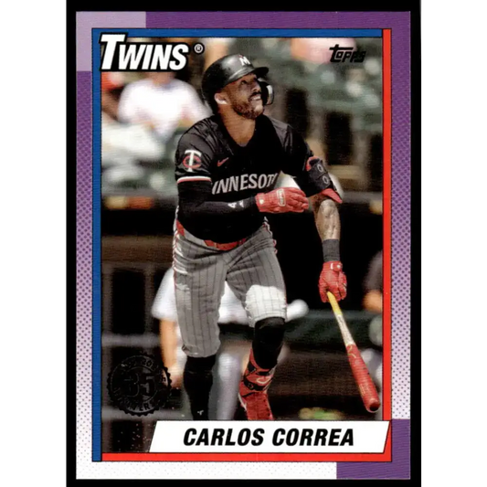 2025 Topps 1990 Baseball #T90-72 Carlos Correa NM-MT Minnesota Twins Baseball Card - Baseball Card Single