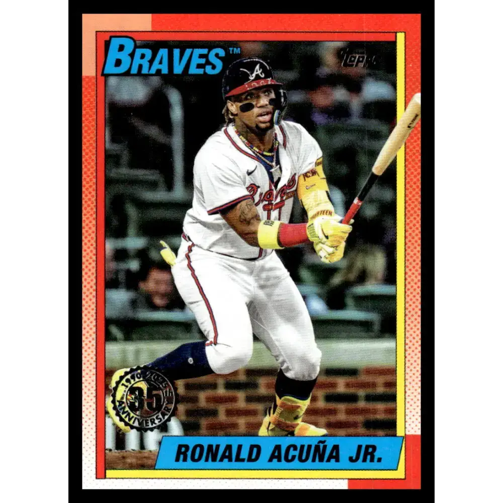 2025 Topps 1990 Baseball #T90-75 Ronald Acuna Jr. NM-MT Atlanta Braves Baseball Card - Baseball Card Single