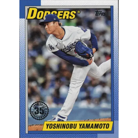 2025 Topps 1990 Baseball #T90-84 Yoshinobu Yamamoto NM-MT Los Angeles Dodgers Baseball Card - Baseball Card Single