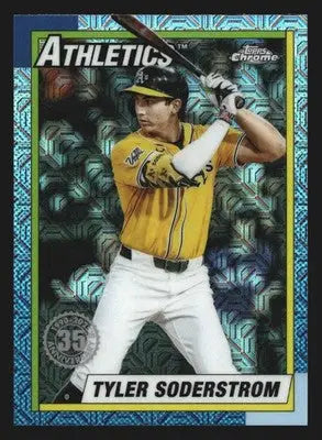2025 Topps 1990 Chrome Silver Pack Tyler Soderstrom #U90C-55 Mojo Refractor - Baseball Card Single